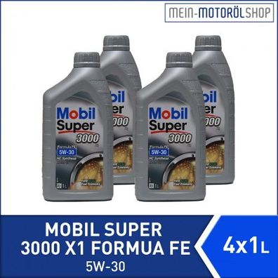 Mobil Super 3000 X1 Formula FE 5W-30 4x1 Liter