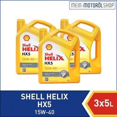Shell Helix HX5 15W-40 3x5 Liter