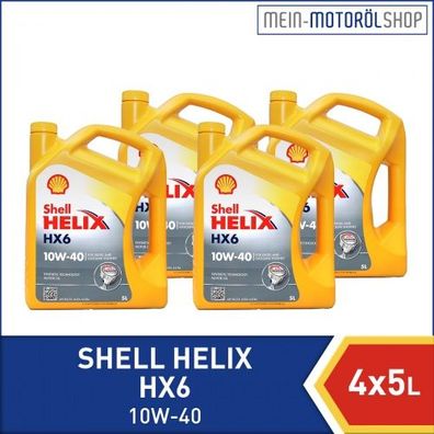 Shell Helix HX6 10W-40 4x5 Liter