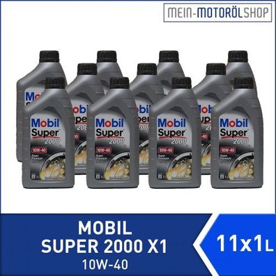 Mobil Super 2000 X1 10W-40 11x1 Liter