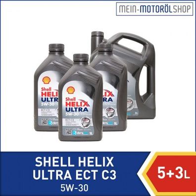 Shell Helix Ultra ECT C3 5W-30 5 + 3 Liter