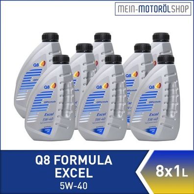 Q8 Formula Excel 5W-40 8x1 Liter