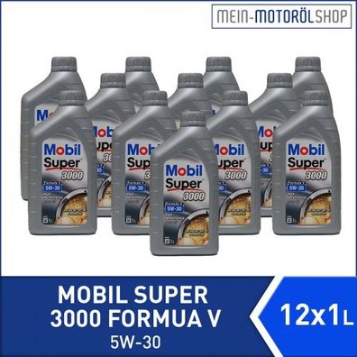 Mobil Super 3000 Formula V 5W-30 12x1 Liter
