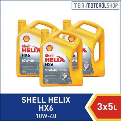 Shell Helix HX6 10W-40 3x5 Liter