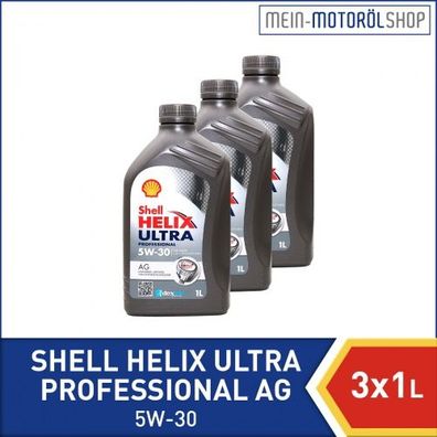 Shell Helix Ultra Professional AG 5W-30 3x1 Liter