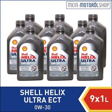 Shell Helix Ultra ECT 0W-30 9x1 Liter