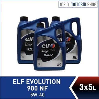 Elf Evolution 900 NF 5W-40 3x5 Liter