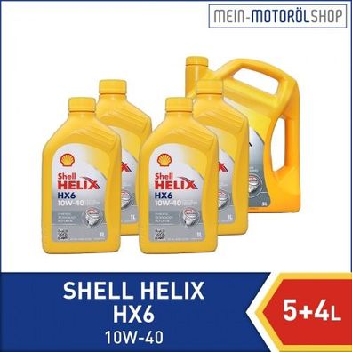 Shell Helix HX6 10W-40 5 + 4 Liter