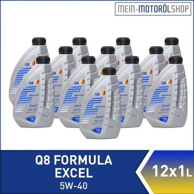 Q8 Formula Excel 5W-40 12x1 Liter