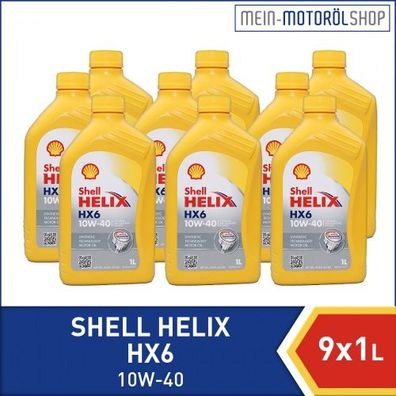 Shell Helix HX6 10W-40 9x1 Liter