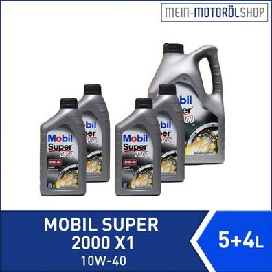 Mobil Super 2000 X1 10W-40 5 + 4 Liter