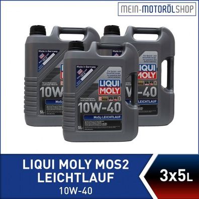 Liqui Moly MoS2 Leichtlauf 10W-40 3x5 Liter