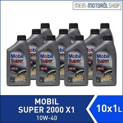 Mobil Super 2000 X1 10W-40 10x1 Liter