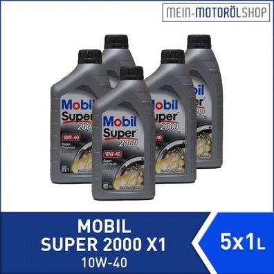 Mobil Super 2000 X1 10W-40 5x1 Liter