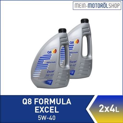 Q8 Formula Excel 5W-40 2x4 Liter