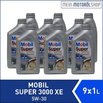 Mobil Super 3000 XE 5W-30 9x1 Liter