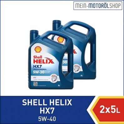 Shell Helix HX7 Professional AV 5W-30 2x5 Liter