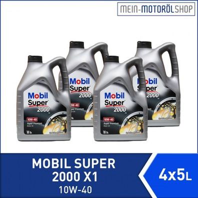 Mobil Super 2000 X1 10W-40 4x5 Liter