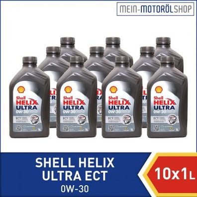 Shell Helix Ultra ECT 0W-30 10x1 Liter
