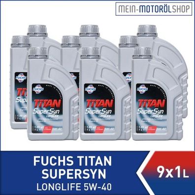 Fuchs Titan Supersyn Longlife 5W-40 9x1 Liter