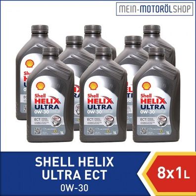 Shell Helix Ultra ECT 0W-30 8x1 Liter