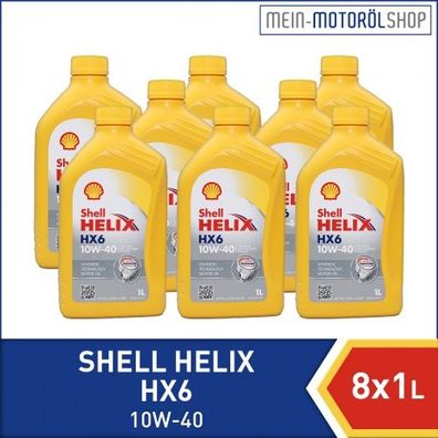 Shell Helix HX6 10W-40 8x1 Liter