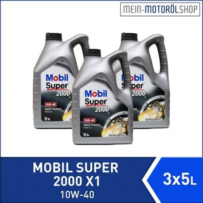 Mobil Super 2000 X1 10W-40 3x5 Liter