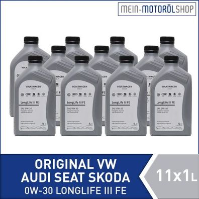 Original VW Audi Seat Skoda 0W-30 Longlife FE 3 11x1 Liter