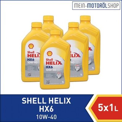 Shell Helix HX6 10W-40 5x1 Liter