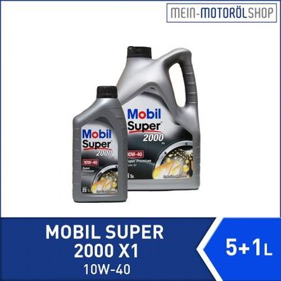 Mobil Super 2000 X1 10W-40 5 + 1 Liter