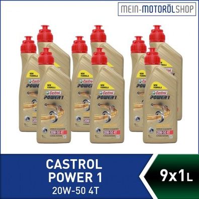Castrol Power 1 4T 20W-50 9x1 Liter