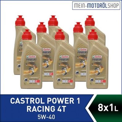 Castrol Power 1 Racing 4T 5W-40 8x1 Liter