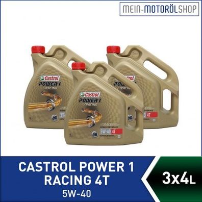 Castrol Power 1 Racing 4T 5W-40 3x4 Liter
