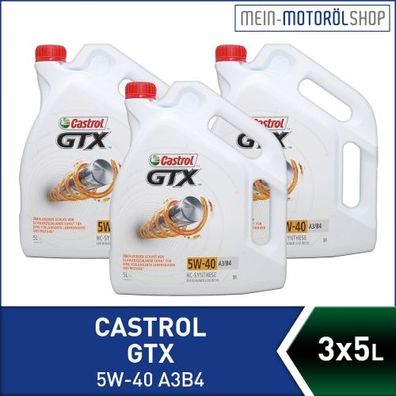 Castrol GTX 5W-40 A3/ B4 3x5 Liter