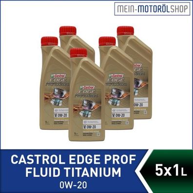 Castrol Edge Professional Fluid Titanium V 0W-20 5x1 Liter