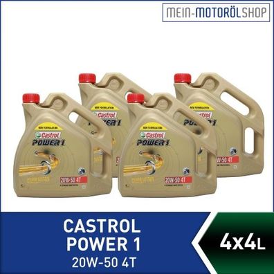 Castrol Power 1 4T 20W-50 4x4 Liter