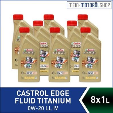Castrol Edge Fluid Titanium 0W-20 LL IV 8x1 Liter
