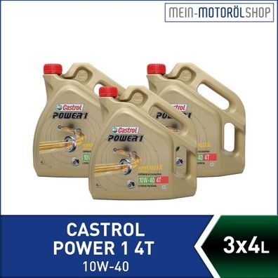 Castrol Power 1 4T 10W-40 3x4 Liter