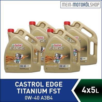 Castrol Edge Fluid Titanium 0W-40 A3/ B4 4x5 Liter
