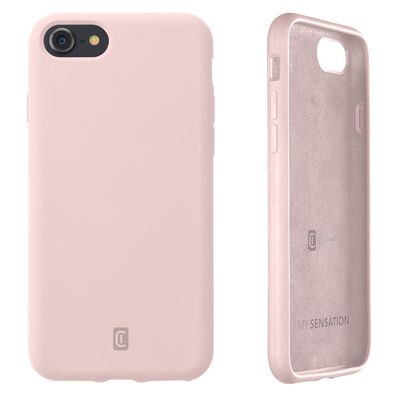 Cellularline Sensation Silikon Hülle für Apple iPhone 7/8/ SE softtouch Case Rosa