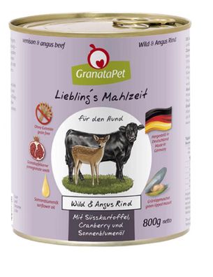 GranataPet ¦ Liebling's Mahlzeit - Wild & Angus Rind mit Süßkartoffel, Cranberry ...