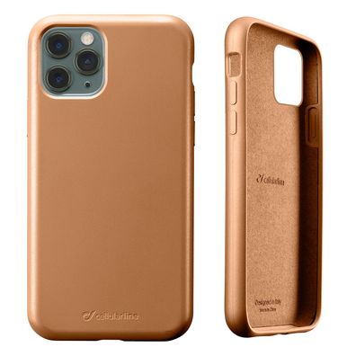 Cellularline Silikon Hülle Backcover Apple iPhone 11 Pro softtouch Case Bronze
