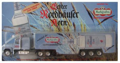 Markgrafen Getränkemarkt Nr.73 - Echter Nordhäuser Korn - Ford 9000 - US Sattelzug