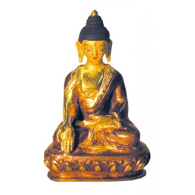 Pancha Buddha Amithaba Kupfer Vergoldet H: 7,5 cm Nepal-Handwerk