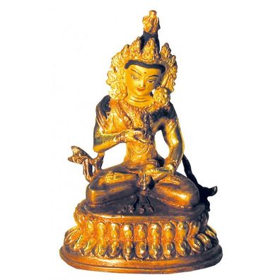 Vajradhara Kupfer vergoldet H: 10 cm Buddha-Figur Nepal-Handwerk