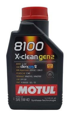 Motul 8100 X-clean GEN2 5W-40 1 Liter
