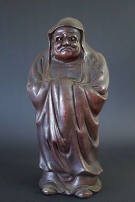 Antike Japanische Bodhidharma Daruma Figur Statue Bizen Keramik Japan Kunst 5319