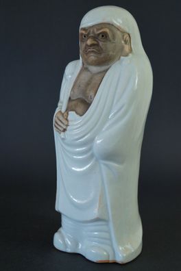 Antike Japanische Bodhidharma Daruma Figur Statue Kutani Porzellan Meiji 5325