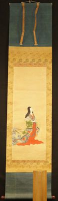 Schönheit im Kimono Japanisches Rollbild Kakejiku Kakemono Japan Scroll 5595