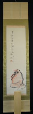 Bodhidharma (Daruma) Japanisches Rollbild Kakejiku Kakemono Japan Scroll 5699